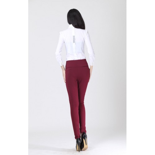 Women Casual Harem Pants Spring and autumn Trousers Real Shot - RED image