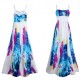 Casual Swing Floral Print Sleeveless Maxi Dress - White image