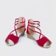 Fashion Comfort Solid Strap Low-heeled Sandals - Red image