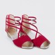 Fashion Comfort Solid Strap Low-heeled Sandals - Red image