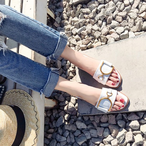  Casual Fashion Flip Flop Casual Flat Slippers - White image