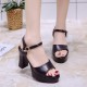 Classic Buckle Strap Open Strap Style High Heel Sandal -Black image