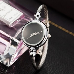 Stylish Silver Robe Strapped Bracelet Watch-Silver