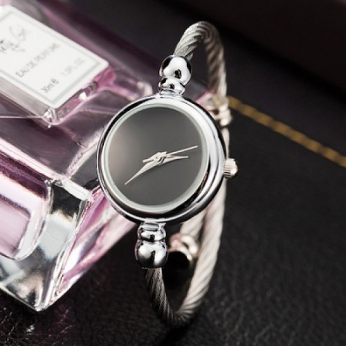 Stylish Silver Robe Strapped Bracelet Watch-Silver image
