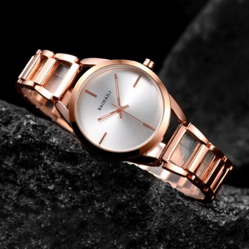 Luxury Design Rose Gold Stainless Baosaili Steel Strap Bracelet Watch-Rose Gold image