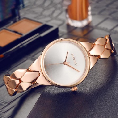 Round Dial Baosaili Design Round Dial Bracelet Watch-Rose Gold image