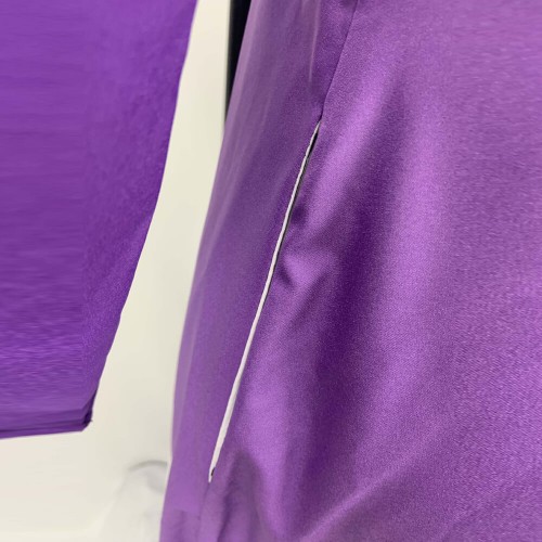 V-neck Geometric Stripe Print Stitching Maxi Dress - Purple image