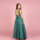 Latest Design Digital Printed Sleeveless Maxi Casual Dress - Green image