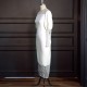 Hot Hollow Round Neck Lantern Sleeves Party Dress - White image