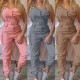 Sleeveless One-shoulder Strap Rompers Casual Dress - Grey image