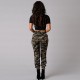 Trendy Camouflage Printed Trousers Casual Bottoms - Green image