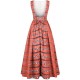 Latest Design Digital Printed Sleeveless Maxi Casual Dress - Red image