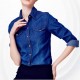 New Trending Fashion Denim Dual Pocket Full Sleeve Shirt - Blue image