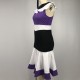 Modish Sleeveless Vintage Contrast Midi Skirt Casual Dress - Purple image
