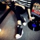 High Wedge Platform Canvas Sneaker Shoes - Black image