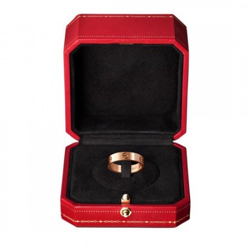 Women's Love Design Cartier Style Titanium Steel Ring-Rose Gold image