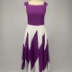 Trending Contrast Geometric Sleeveless Long Dress - Purple image