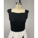 Trending Contrast Geometric Sleeveless Long Dress - Black image