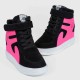 Latest Style High Top Women's Hidden Wedge Sneaker Shoes - Black image