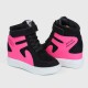 Latest Style High Top Women's Hidden Wedge Sneaker Shoes - Black image