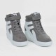 Latest Style High Top Women's Hidden Wedge Sneaker Shoes - Grey image