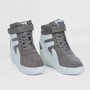 Latest Style High Top Women's Hidden Wedge Sneaker Shoes - Grey