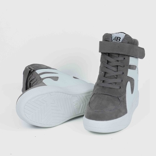 Latest Style High Top Women's Hidden Wedge Sneaker Shoes - Grey image