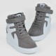 Latest Style High Top Women's Hidden Wedge Sneaker Shoes - Grey image