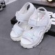 Trendy Open Toe High Thick Heel Chunky Sandal - White image