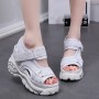 Trendy Open Toe High Thick Heel Chunky Sandal - White