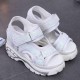 Trendy Open Toe High Thick Heel Chunky Sandal - White image
