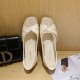 Elegant Designed Hollow Out Ladies Flats - Beige image