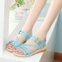 Casual Ankle Strap Lightweight Slip-On Sandals - Blue