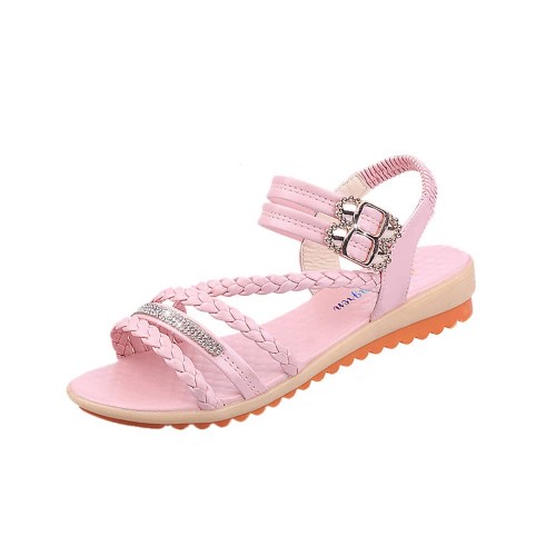 Casual Ankle Strap Lightweight Slip-On Sandals - Pink image