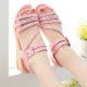Casual Ankle Strap Lightweight Slip-On Sandals - Pink image
