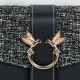 Small Size Magnetic Closure Chain Messenger Bag - Black image