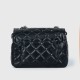 Rhombic Diagonal Twist Buckle Chain Strap Messenger Bag - Black image