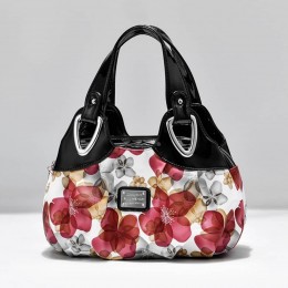 Multicolor Flower Printed Party Shoulder Bag - Red