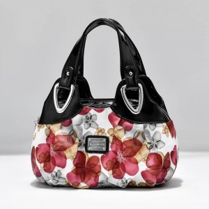 Multicolor Flower Printed Party Shoulder Bag - Red