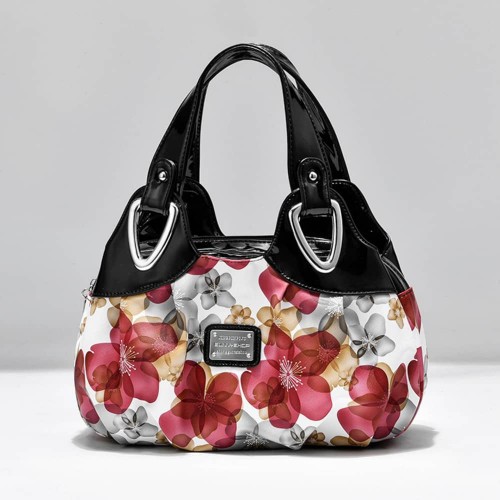 Multicolor Flower Printed Party Shoulder Bag - Red image