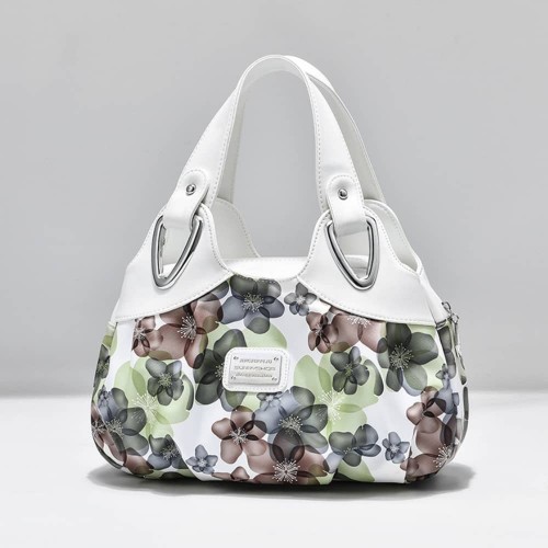 Multicolor Flower Printed Party Shoulder Bag - Green image