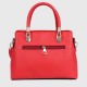 Casual Rhombic Embroidery Furry Ball Hand bag - Red image