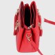 Casual Rhombic Embroidery Furry Ball Hand bag - Red image