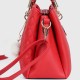 Casual Rhombic Embroidery Furry Ball Hand bag - Red image