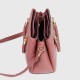 Casual Rhombic Embroidery Furry Ball Hand bag - Pink image