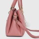 Casual Rhombic Embroidery Furry Ball Hand bag - Pink image