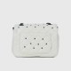 Rhombic Diagonal Twist Buckle Chain Strap Messenger Bag - White image