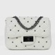 Rhombic Diagonal Twist Buckle Chain Strap Messenger Bag - White image