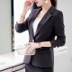 Single Breasted Full Sleeved Blazer Jacket - Black image