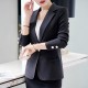 Single Breasted Full Sleeved Blazer Jacket - Black image